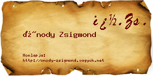 Ónody Zsigmond névjegykártya