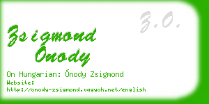 zsigmond onody business card